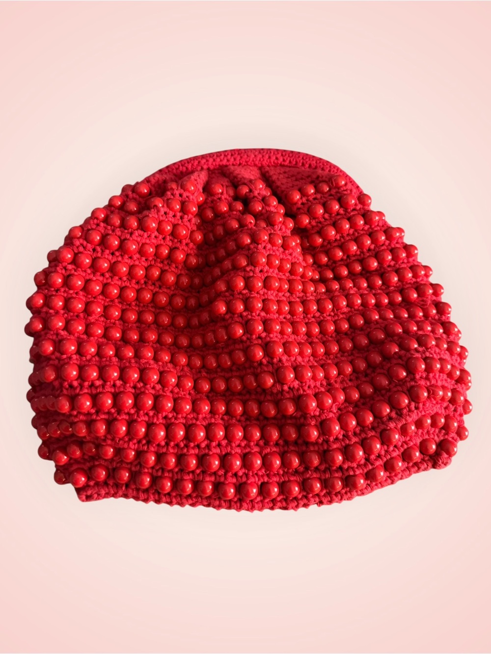 Zara Red Beaded Knit Clutch Bag - Women Accessories